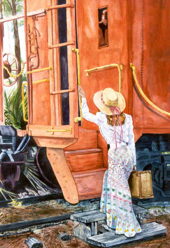 All Aboard Poster featuring the painting All Aboard by Susan Duda