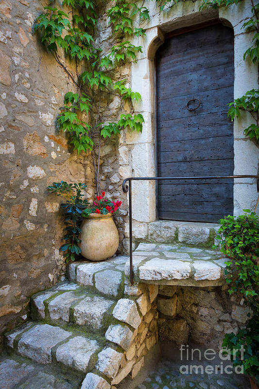 Cote D'azur Poster featuring the photograph Ancient Stairs by Inge Johnsson