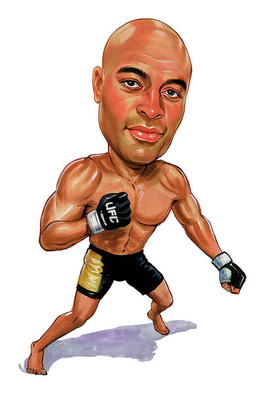 Anderson Silva Poster featuring the painting Anderson Silva by Art 