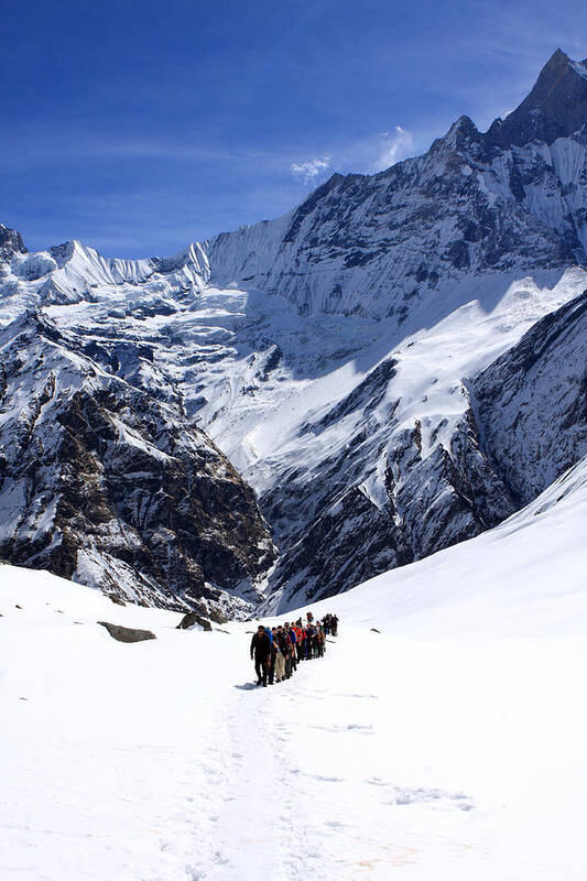 Nepal Poster featuring the photograph Annapurna Sanctuary Trail by Aidan Moran