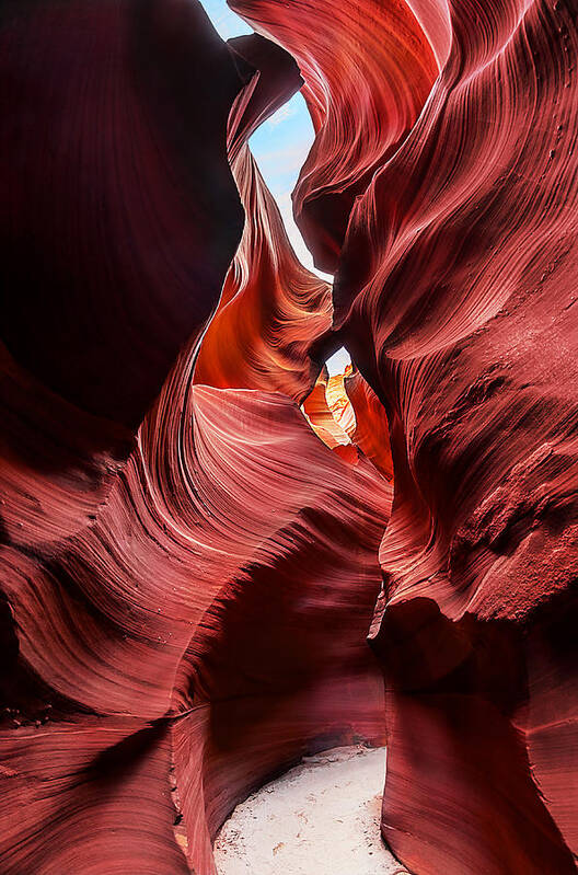 Antelope Canyon Poster featuring the photograph Antelope Ascent by Jason Chu