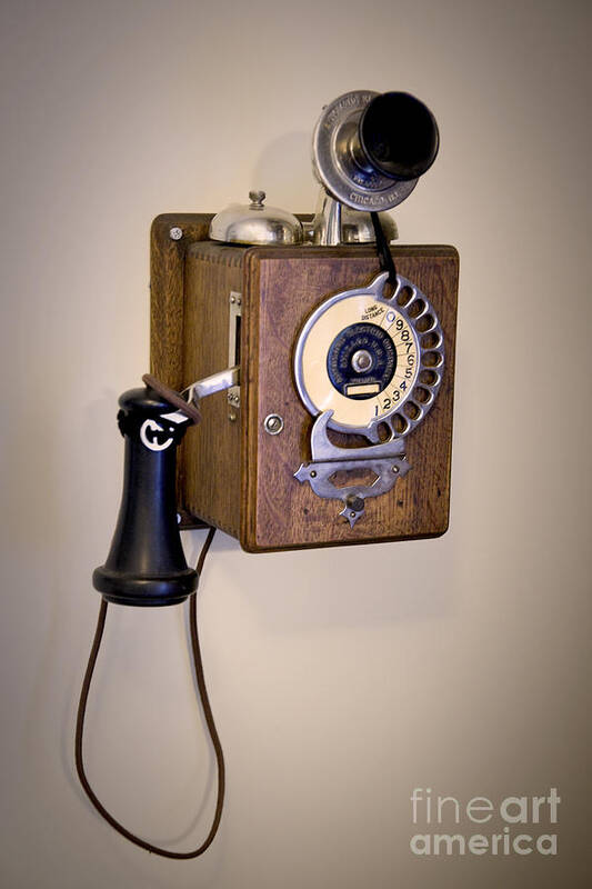Telephone Poster featuring the photograph Antique Telephone by David Millenheft