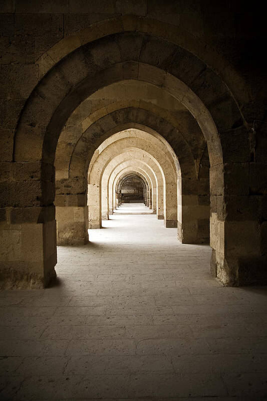 Turkey Poster featuring the photograph Arched colonade by Maria Heyens