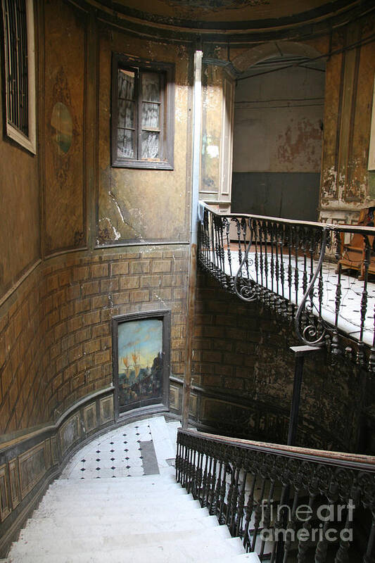 Stairs Poster featuring the photograph Artistic staircase in Tbilisi by Lali Kacharava
