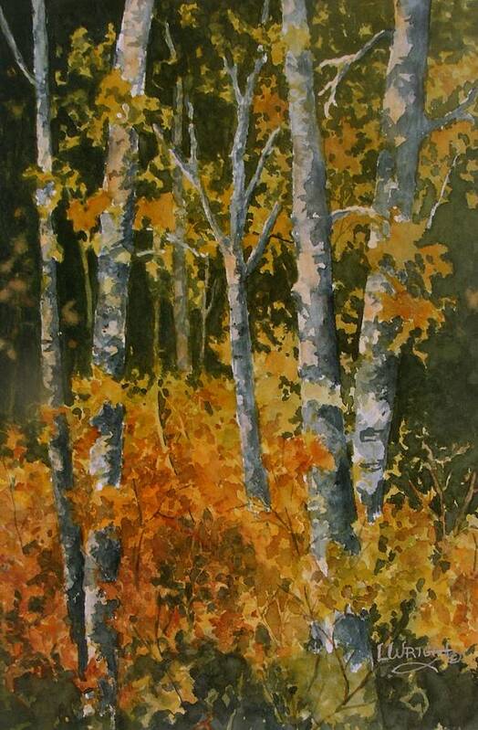 Autumn Poster featuring the painting Autumn Woodland by Lynne Wright