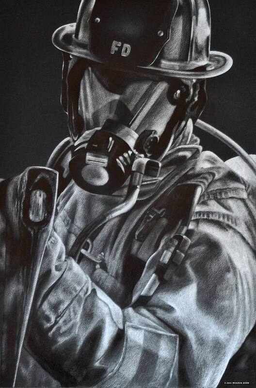 Firefighter Poster featuring the drawing Axe by Jodi Monroe