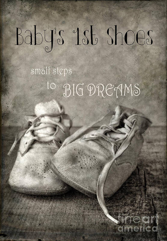 Shoes Poster featuring the photograph Baby's First Shoes by Jill Battaglia