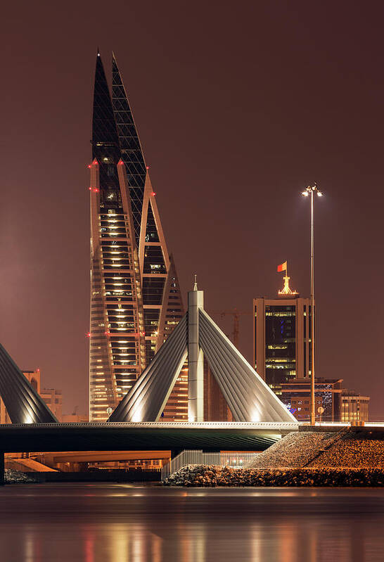 Clear Sky Poster featuring the photograph Bahrain. City Skyline Of The Capital by Buena Vista Images