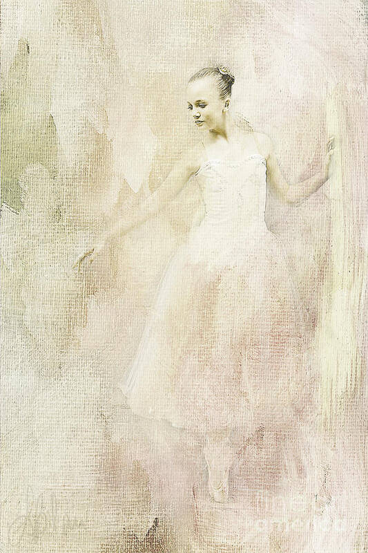 Girl Poster featuring the painting Ballerina by Linda Blair