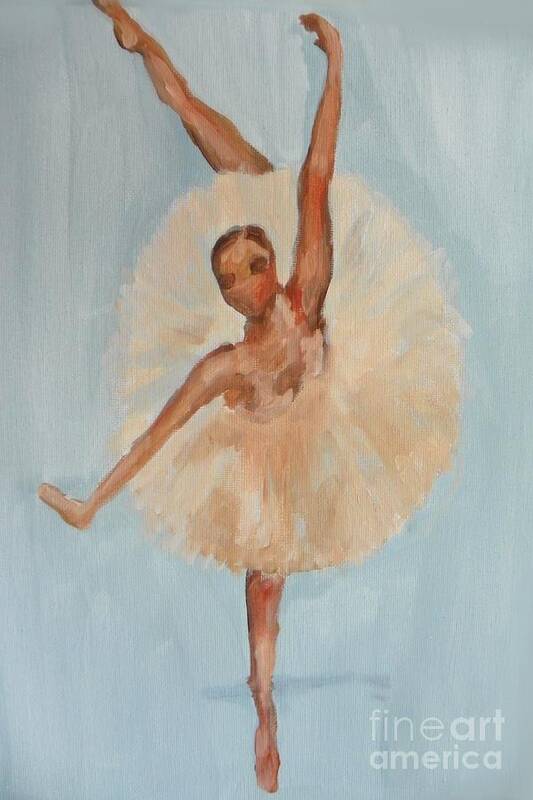 Acrylic Poster featuring the painting Ballerina by Marisela Mungia