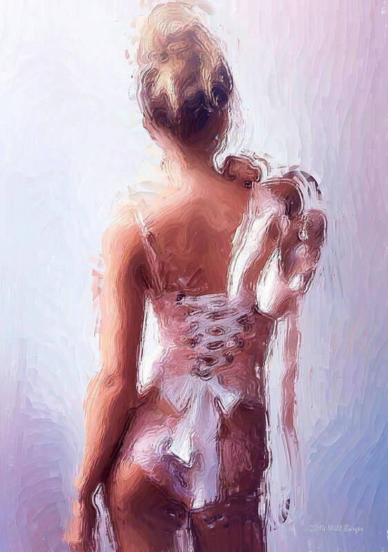 Dancer Poster featuring the painting Ballerina Nbr 01A by Will Barger