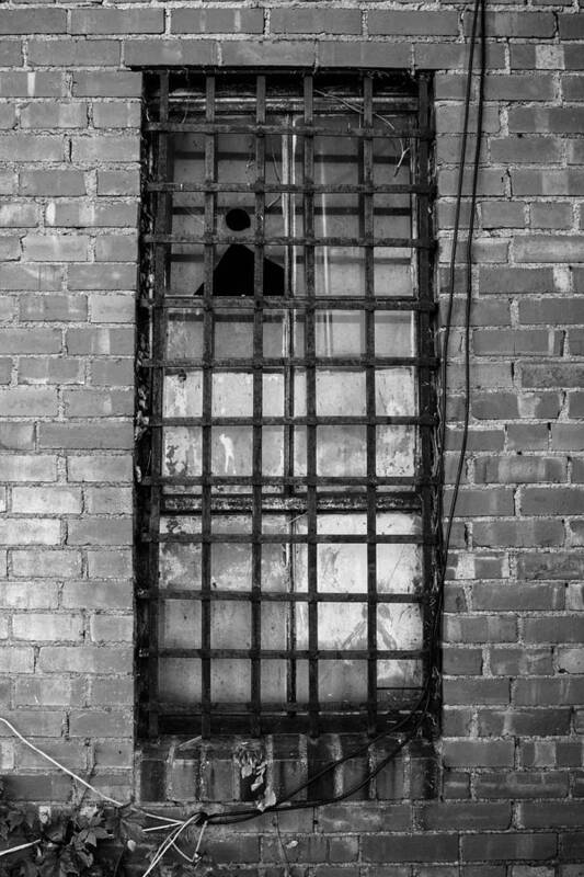 Black And White Poster featuring the photograph Barred Window by Hillis Creative