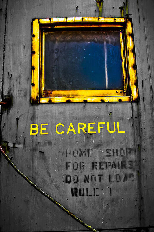 Railroad Poster featuring the photograph Be Careful by Jim Painter