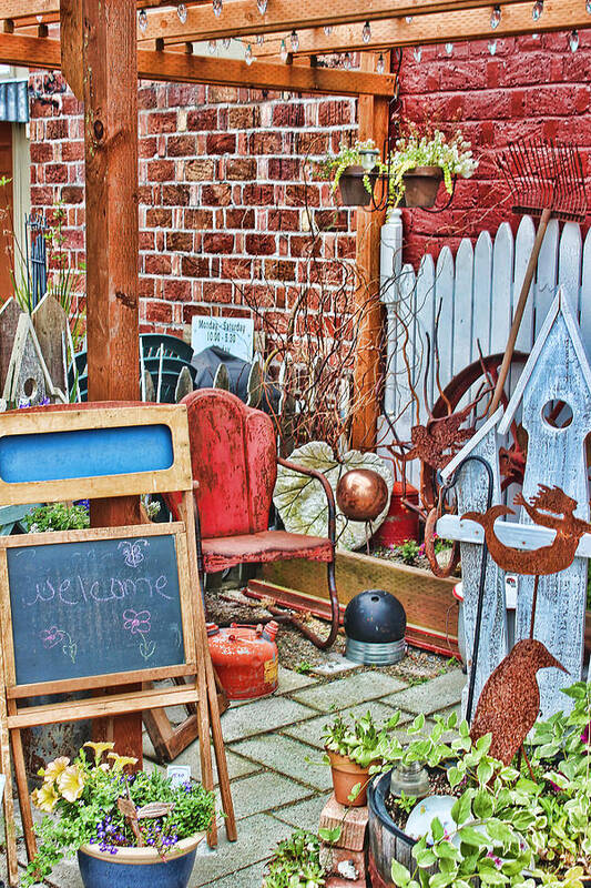 Shop Poster featuring the photograph Behind the Boutique by Cathy Anderson