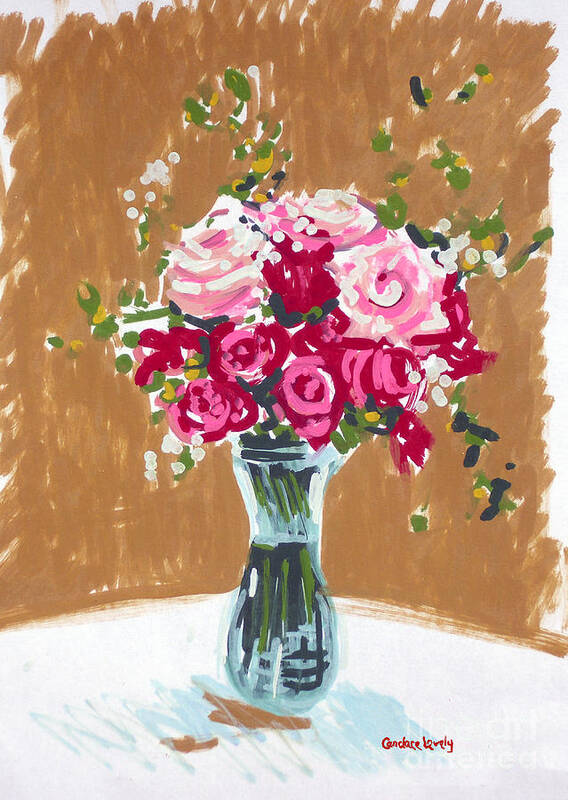 Roses Poster featuring the painting Blake's 21st Roses by Candace Lovely