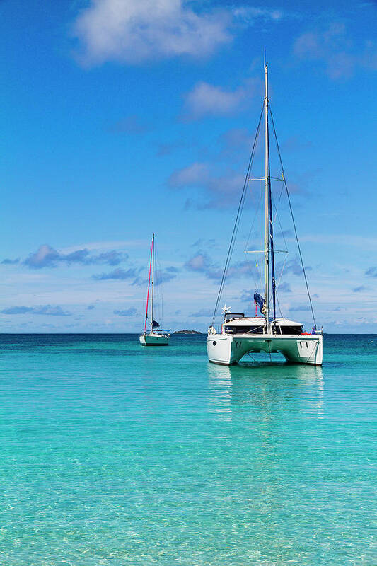 Water's Edge Poster featuring the photograph Boats At Salt Whistle Bay, Mayreau by Oriredmouse