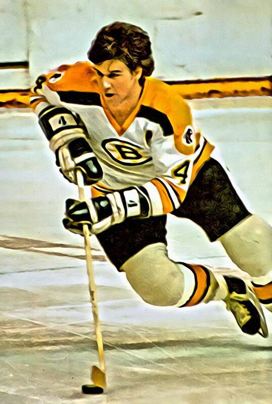 Bobby Orr Poster featuring the painting Bobby Orr by Florian Rodarte
