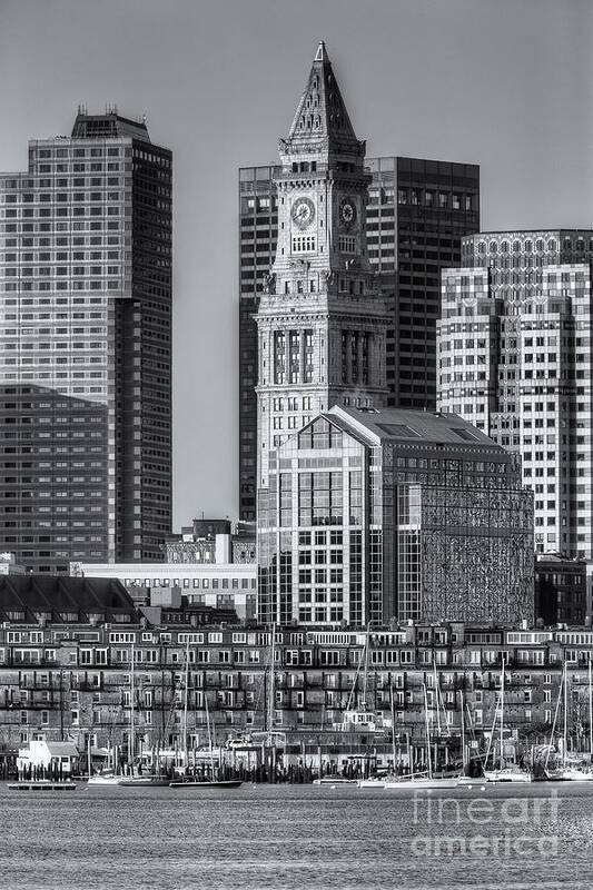 Clarence Holmes Poster featuring the photograph Boston Harbor and Skyline IV by Clarence Holmes