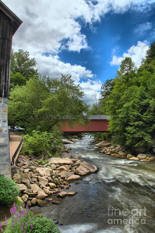 Slippery Rock Creek Poster featuring the photograph Bridging Slippery Rock Creek by Adam Jewell