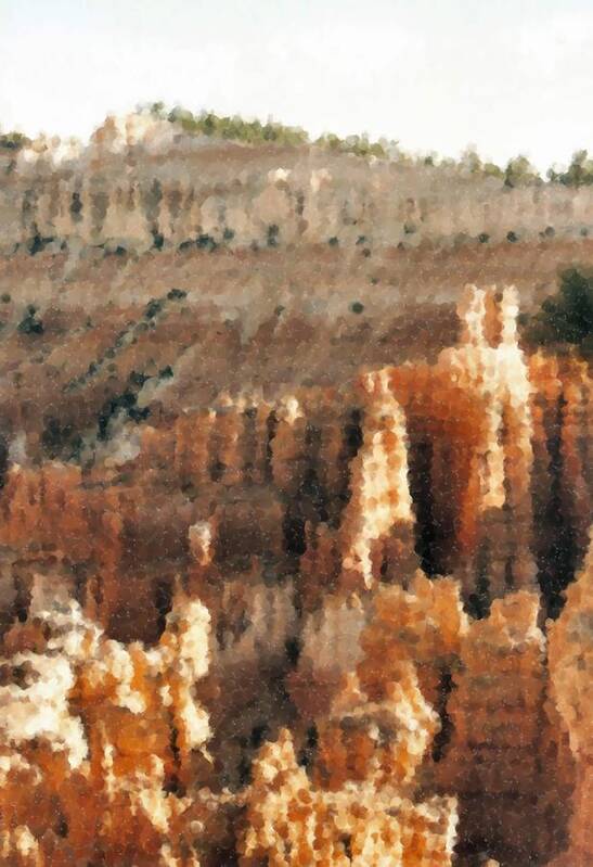 Bryce Canyon In Utah Painting Poster featuring the digital art Bryce Canyon in Utah Painting by Asbjorn Lonvig