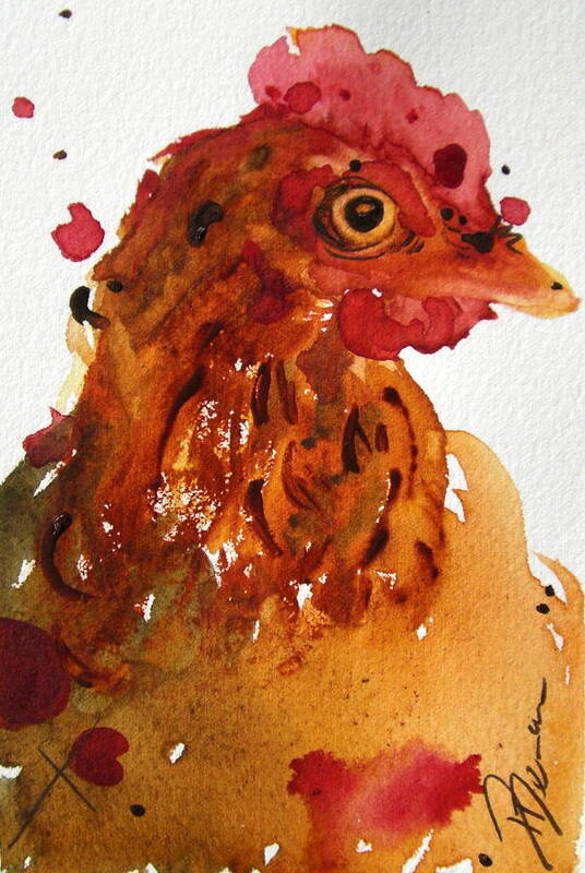 Rooster Poster featuring the painting Buzz by Dawn Derman