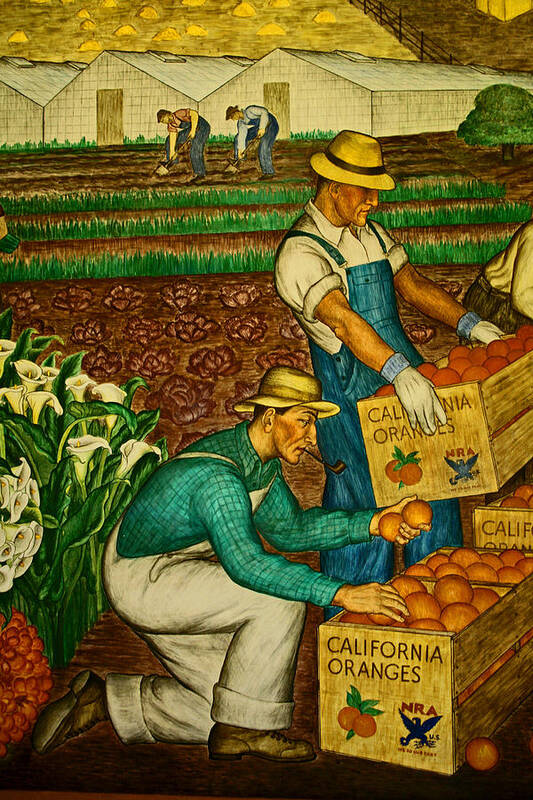 Coit Tower Poster featuring the photograph California Farmers by Joseph Coulombe