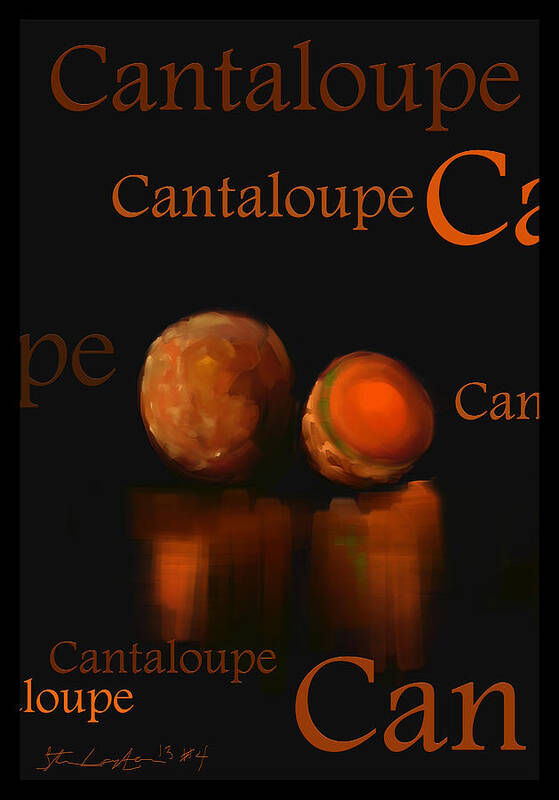 Cantaloupe Poster featuring the painting Cantaloupe - Fruit and Veggie Series - #4 by Steven Lebron Langston
