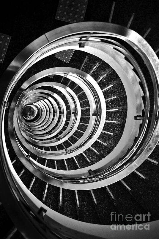 San Paolo Poster featuring the photograph Time Tunnel Spiral Staircase in Sao Paulo Brazil by Carlos Alkmin