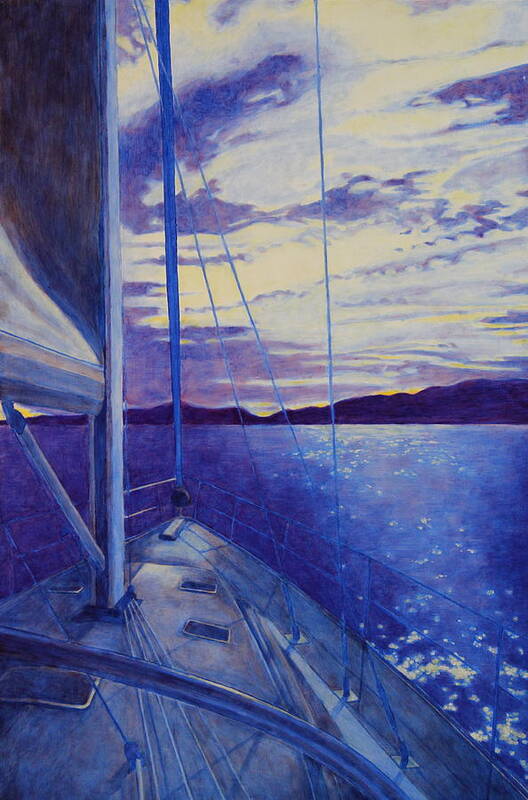 Boat Poster featuring the painting Catalina by Andrew Danielsen
