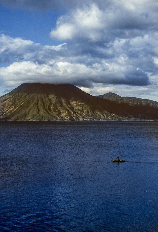 Avocado Boat Poster featuring the photograph Cayuco on Lake Atitlan by Tina Manley