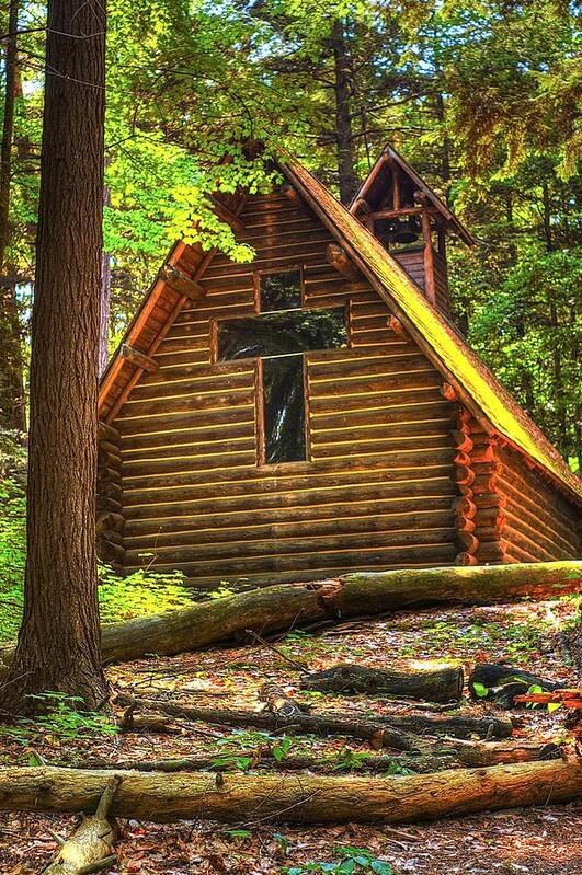 Chapel Poster featuring the photograph Chapel in the Pines by Randy Pollard