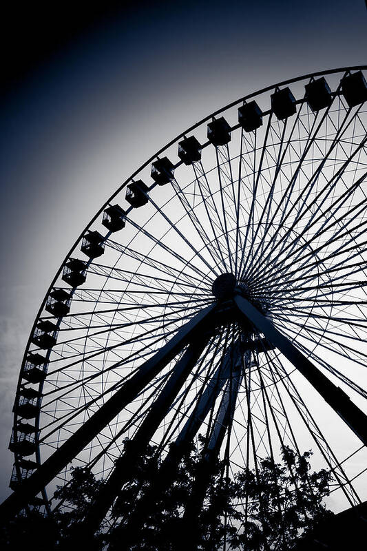 Navy Pier Poster featuring the photograph Chicago Navy Pier Ferris Wheel by Anthony Doudt