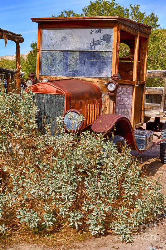 Antique Poster featuring the photograph China Ranch Truck by Jerry Fornarotto