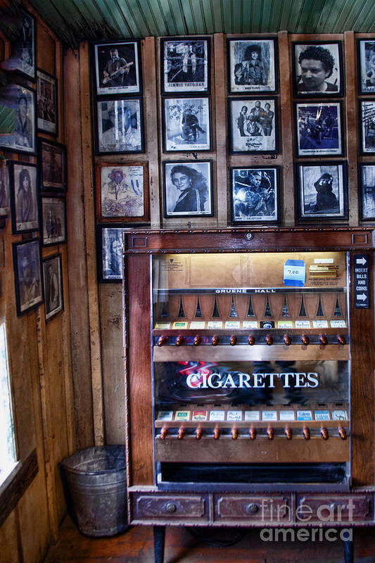 Gruene Hall.building Poster featuring the photograph Cigarettes by Norma Warden