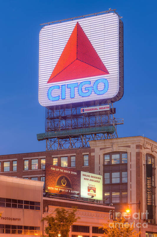 Clarence Holmes Poster featuring the photograph CITGO Sign in Kenmore Square III by Clarence Holmes