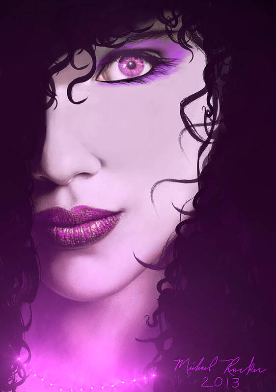 Lavender Poster featuring the digital art Cleopatra by Michael Rucker