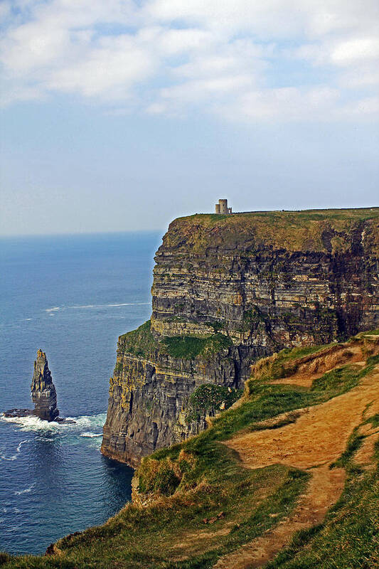 Ireland Poster featuring the photograph Cliffside Steeple by Jennifer Robin