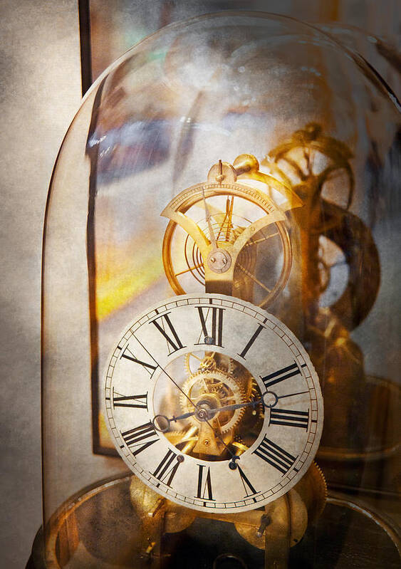 Clockmaker Poster featuring the photograph Clockmaker - A look back in time by Mike Savad