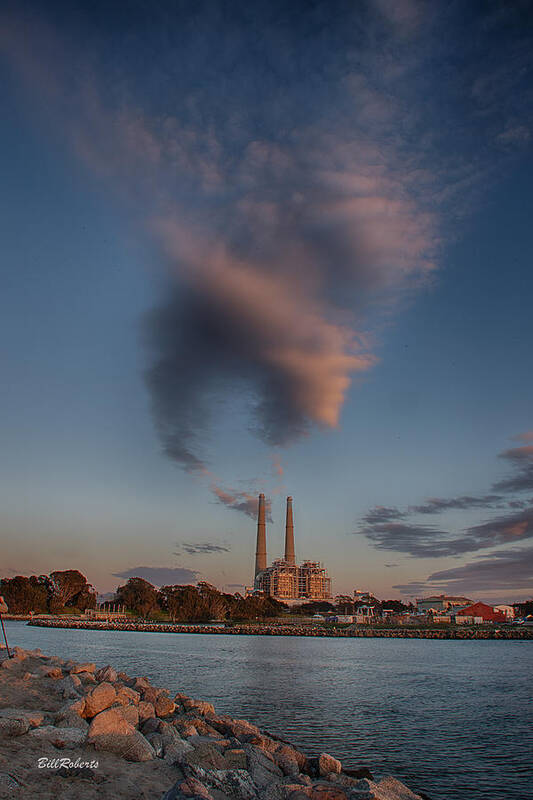 Moss Landing Poster featuring the photograph Clouds Over Water by Bill Roberts