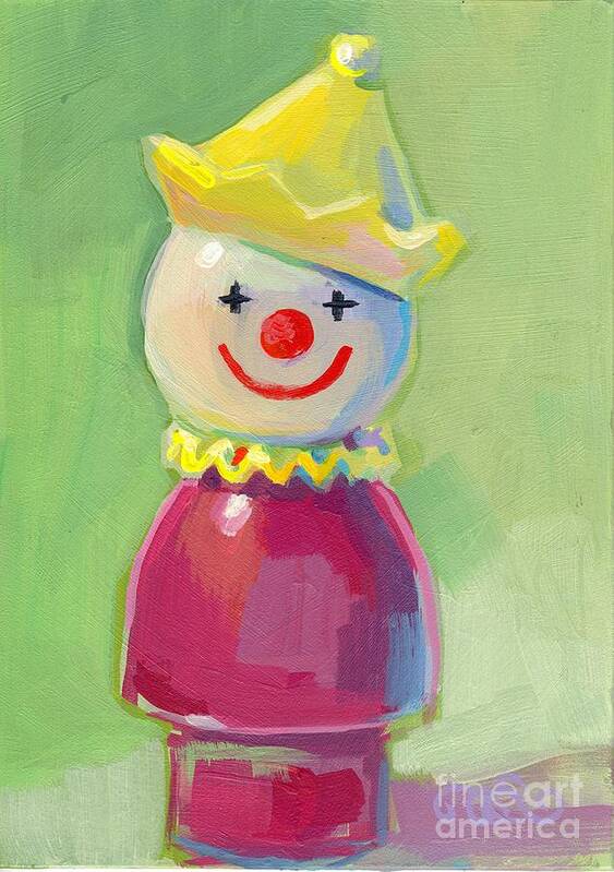Fisher Price Poster featuring the painting Clown by Kimberly Santini
