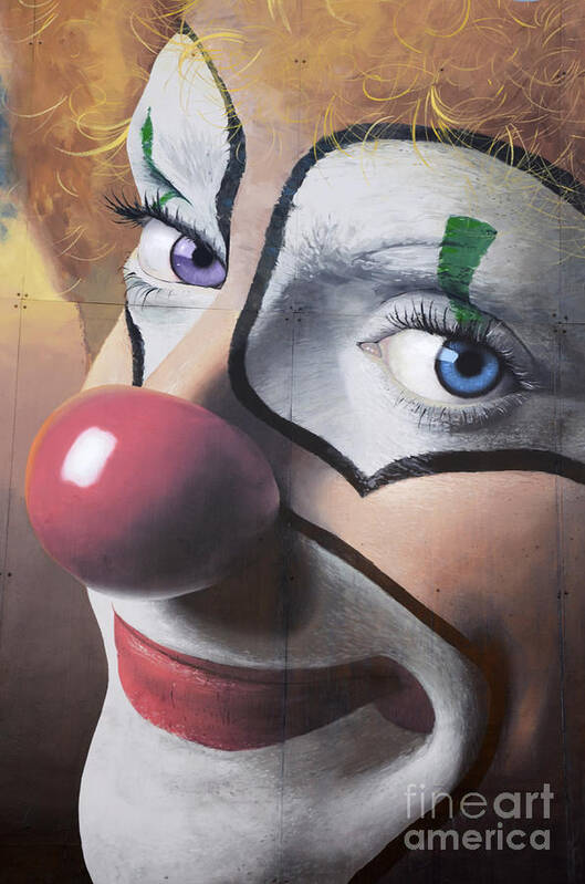 California Poster featuring the photograph Clown Mural by Bob Christopher