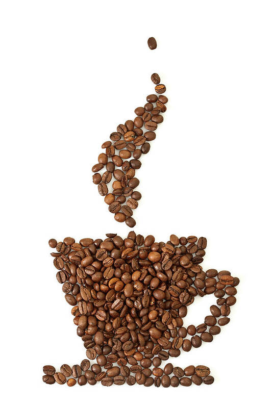 White Background Poster featuring the photograph Coffee Grains by Taramara78
