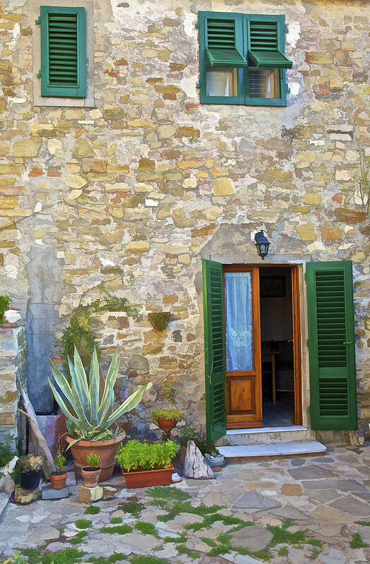 Ally Poster featuring the photograph Courtyard of Tuscany by David Letts