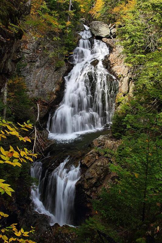 New Hampshire Poster featuring the photograph Crystal Cascade by Mike Farslow