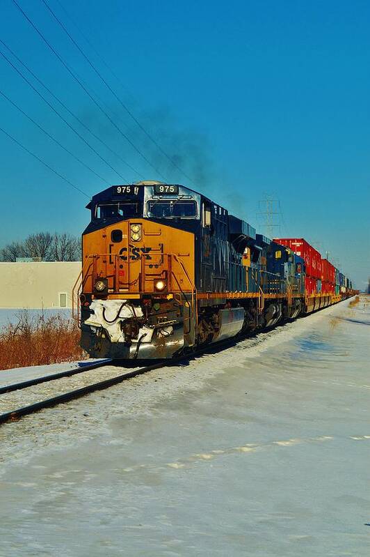  Poster featuring the photograph Csx 975  2.13.14...1500 by Daniel Thompson