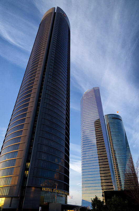 Plaza Poster featuring the photograph Cuatro Torres Business Area by Pablo Lopez