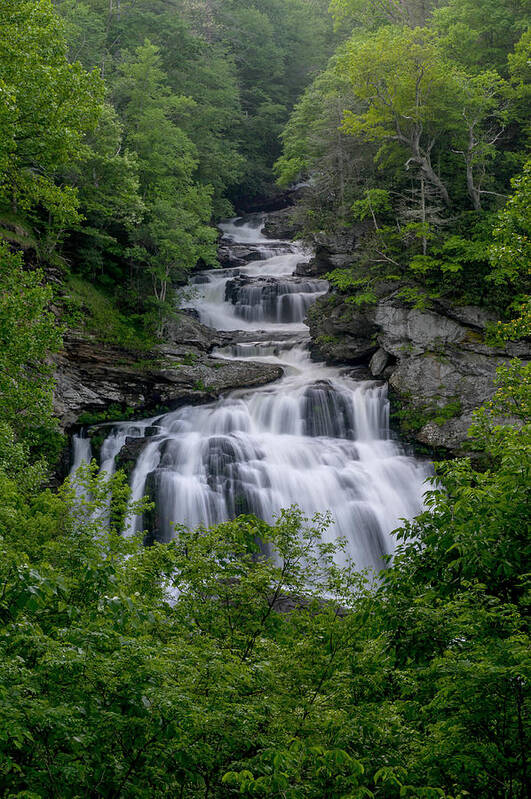 Cullasaja Poster featuring the photograph Cullasaja Falls  Western North Carolina by Willie Harper