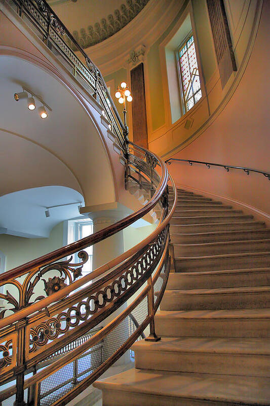Architecture Poster featuring the photograph Decorative Stairway by Steven Ainsworth