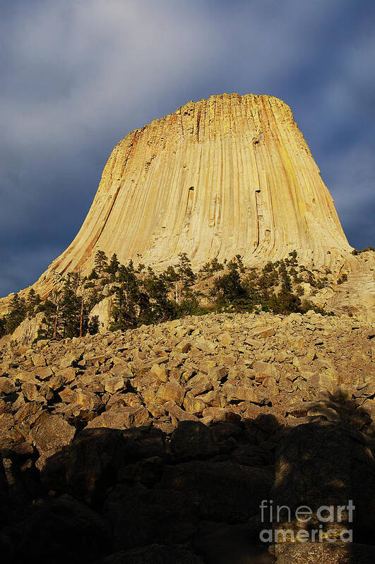 Devils Tower Poster featuring the photograph Devils Tower National Monument Wyoming USA by Shawn O'Brien