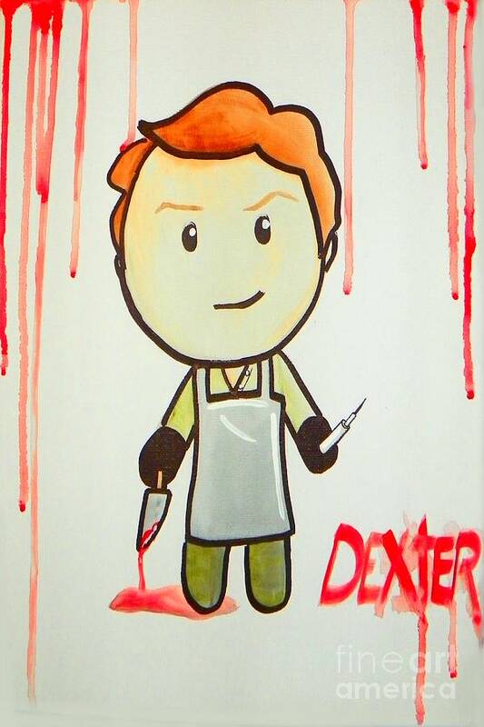 Dexter Poster featuring the painting Dexter by Marisela Mungia